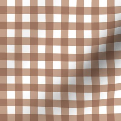 Brown Gingham 1/2 inch