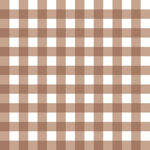 Brown Gingham 1/2 inch