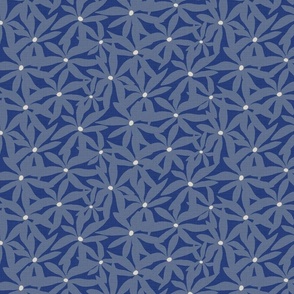 Ora - Boho Floral Blue | small scale ©designsbyroochita