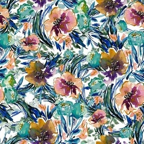 Rhapsody Watercolor Florals - Large Print