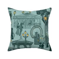 Romantic Outing in Edwardian time -Teal