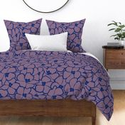 Empoe - Floral overlapped Blue and Purple | jumbo scale ©designsbyroochita