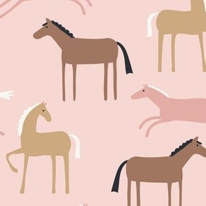 Horse Party  2.0  on pink 3 inch