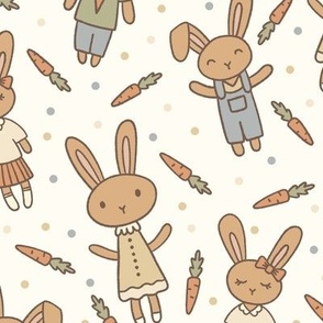 Brown Bunny Family (Large Scale)