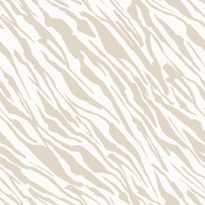 Creamy Beige Tiger Big Cat Vector Seamless Pattern