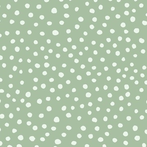 Dots on Sage Green