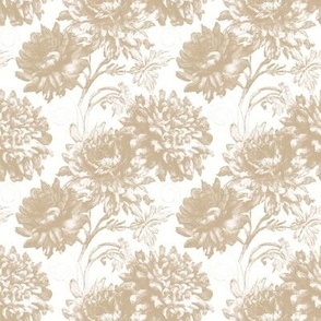 Antique Chrysanthemum Toile in Light Regency Linen - Coordinate