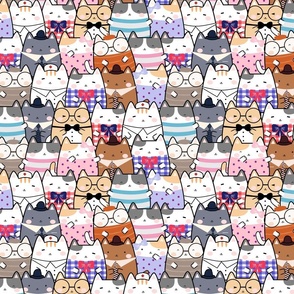 Cute Crowd of Cats