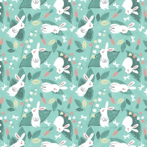 Sweet Bunnies Mint - Medium