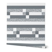 With a twist: French Gray + white + textured stripes by Su_G_©SuSchaefer