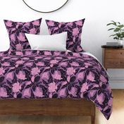 Datura - extra large - purple, black, and light mauve