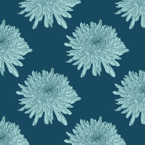 Chrysanthemum Teal Turquoise