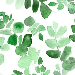 eucalyptus greenery - larger scale watercolor leaves - painted foliage for modern home decor - watercolour nature b109-3
