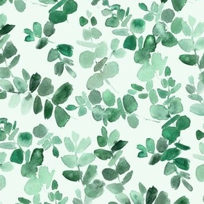 eucalyptus greenery - watercolor leaves - painted foliage for modern home decor - watercolour nature b109-10