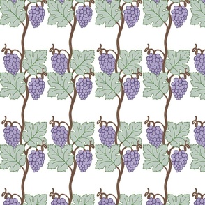 Voysey Grape Vines on white