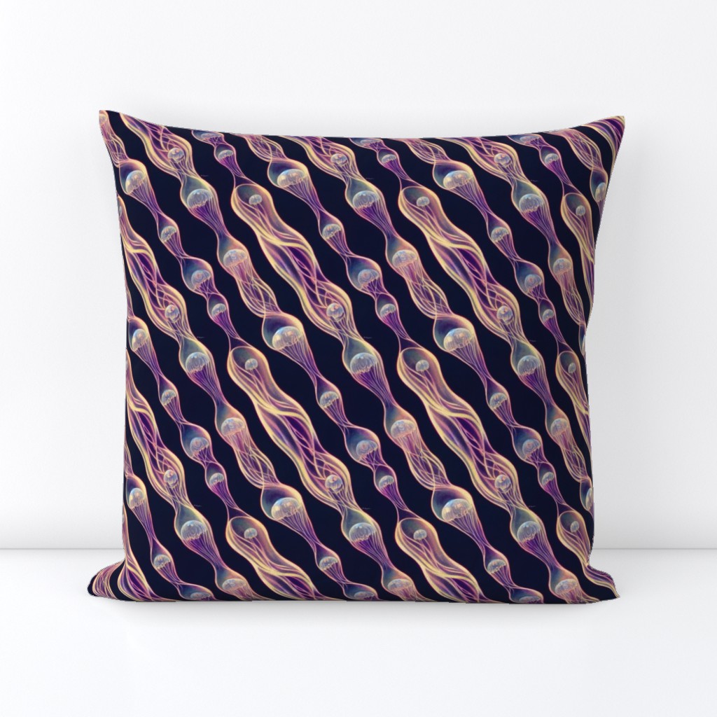 jellyfish pattern in purple, blue and white