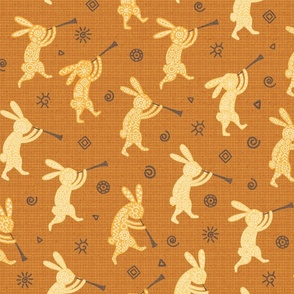 Kokopelli Rabbit // Southwest Colors // Adobe Orange