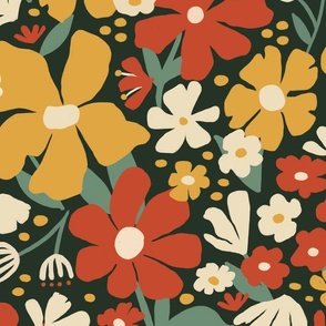 Retro Fluid Floral