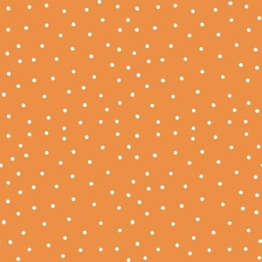 polka dot party - white on citrine orange - chinese new year edition