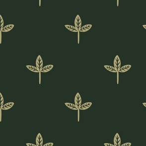 Little Leaves on Dark Green