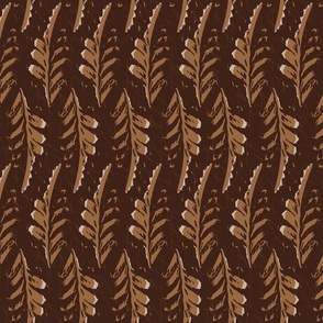 Sant Fe Earth Fern - on dark oak brown textured rustic beige earth tone cottage cabin core 