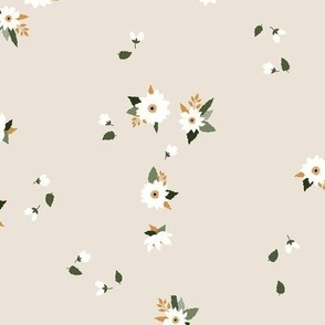Small Floral on Cream