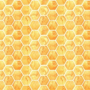 Watercolour honeycomb hexagons - 2 inch scale
