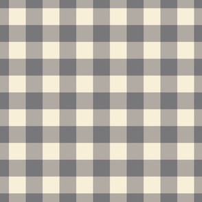 Day and Night Gingham - Along the River  - plaid buffalo check muted cream black
