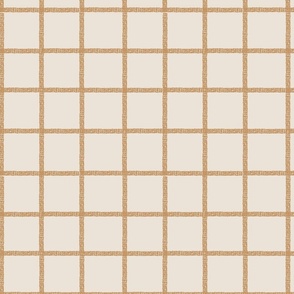 Grid Tawny on Cream