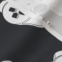 Gaming Controllers in Black and White