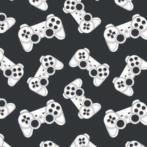 Gaming Controllers in Black and White