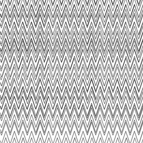 Small Zig Zag Black and White