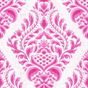 Marcella Magenta Pink Damask