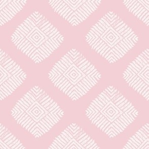 tribal ikat diamond and squares  -  fashion house pink and white