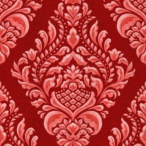 Marcella Crimson Damask