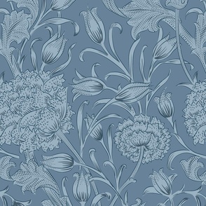 William Morris Floral Blue Victorian Era