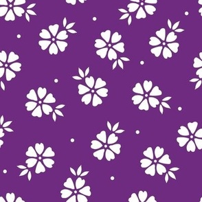Pick Me (purple) medium scale floral dot design