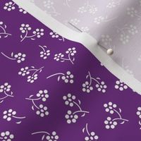 Berries (purple) small scale floral print