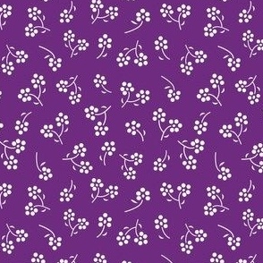 Berries (purple) small scale floral print