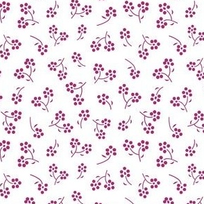 Berries (raspberry) small scale floral print