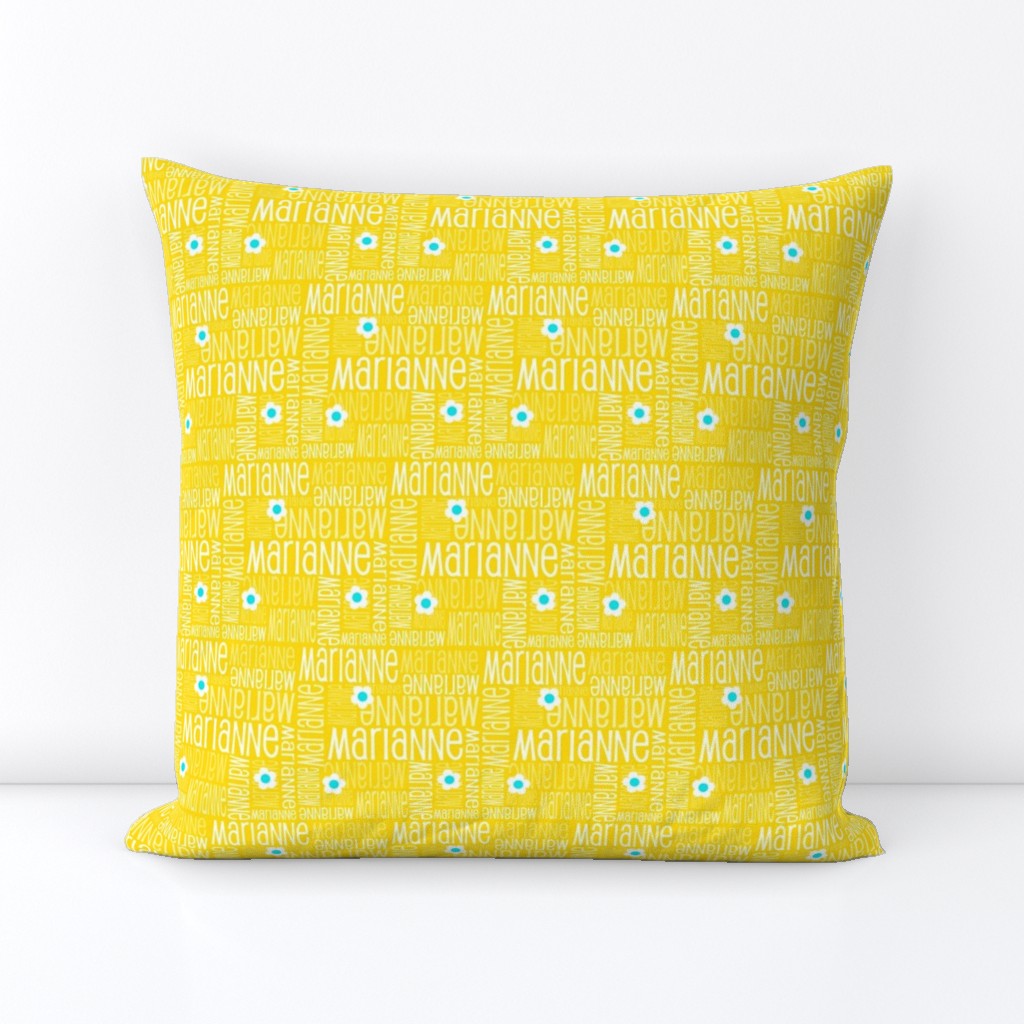 Personalised Fabric - Yellow Daisies Small