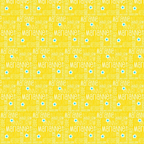 Personalised Fabric - Yellow Daisies Small