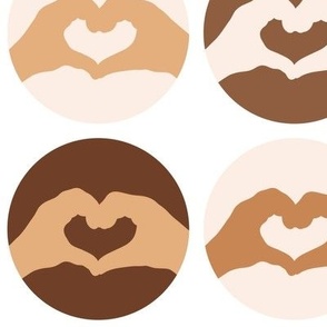 Heart Hands: Skin Tones (Large Scale)