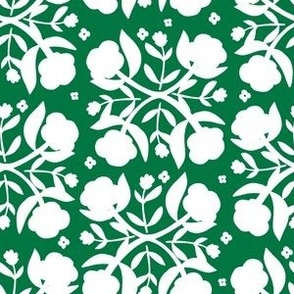 Floral Silhouette in Green