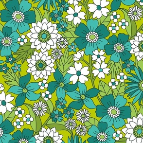 Groovy Spring (Teal & Green)