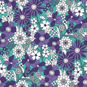 Groovy Spring (Teal & Purple)