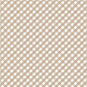 tiny gingham diagonal tan