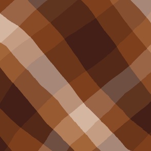 Earth Tones Wonky Plaid Diamond