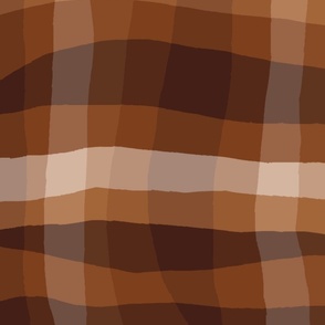 Earth Tones Wonky Plaid