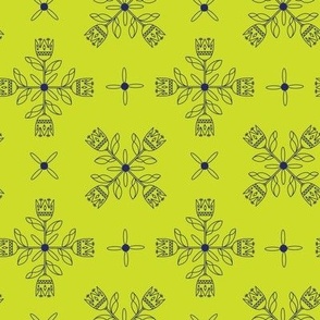 Windmill (chartreuse) medium scale scandi inspired floral design